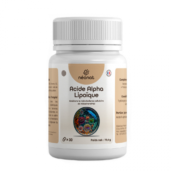 ACIDE ALPHA LIPOÏQUE 30 gél - Antioxydant Universel Énergie - Néo-Nat