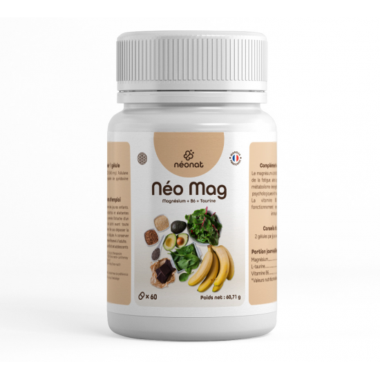 NÉO MAG MAGNÉSIUM B6 TAURINE 60 Gél. - Fatigue - Néo-Nat