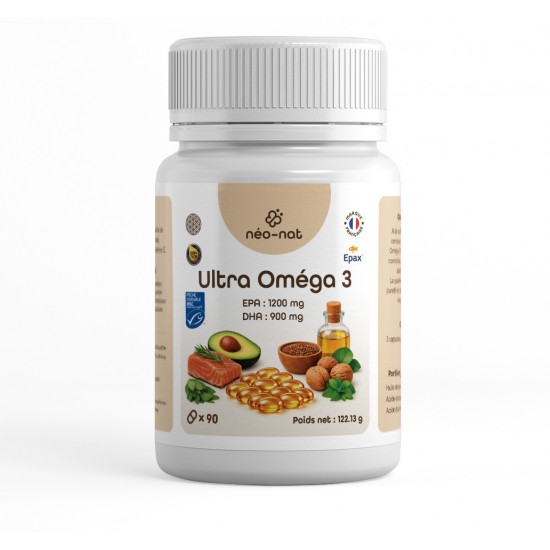 ULTRA OMÉGA 3 EPAX 90 Capsules - Cœur & Cerveau - Néo-Nat