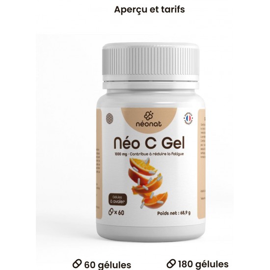 NÉO C GEL Vitamine C 1000 mg 180 Gélules - Fatigue - Néo-Nat