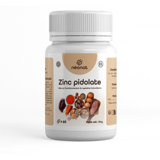 ZINC PIDOLATE 60 Gélules - Immunité & Peau - Néo-Nat