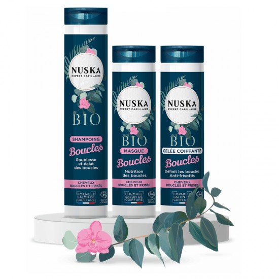 -Routine BOUCLES (Shampoing + Masque + Gelée) - Bio - NUSKA