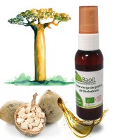 Huile de baobab nourrissante pour la peau corps et visage, cheveux.