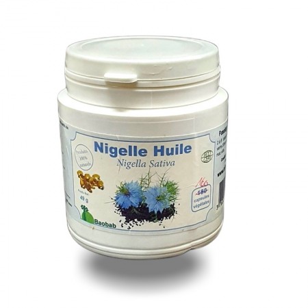 NIGELLE huile 180 caps - diabète, Immunité, analgésique - Baomix- Baobab