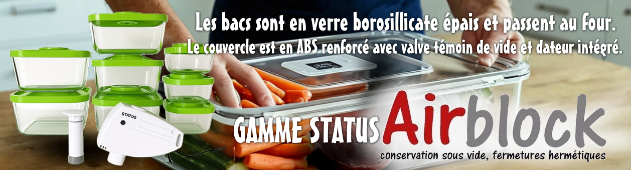 gamme status airblock boîtes sous vide