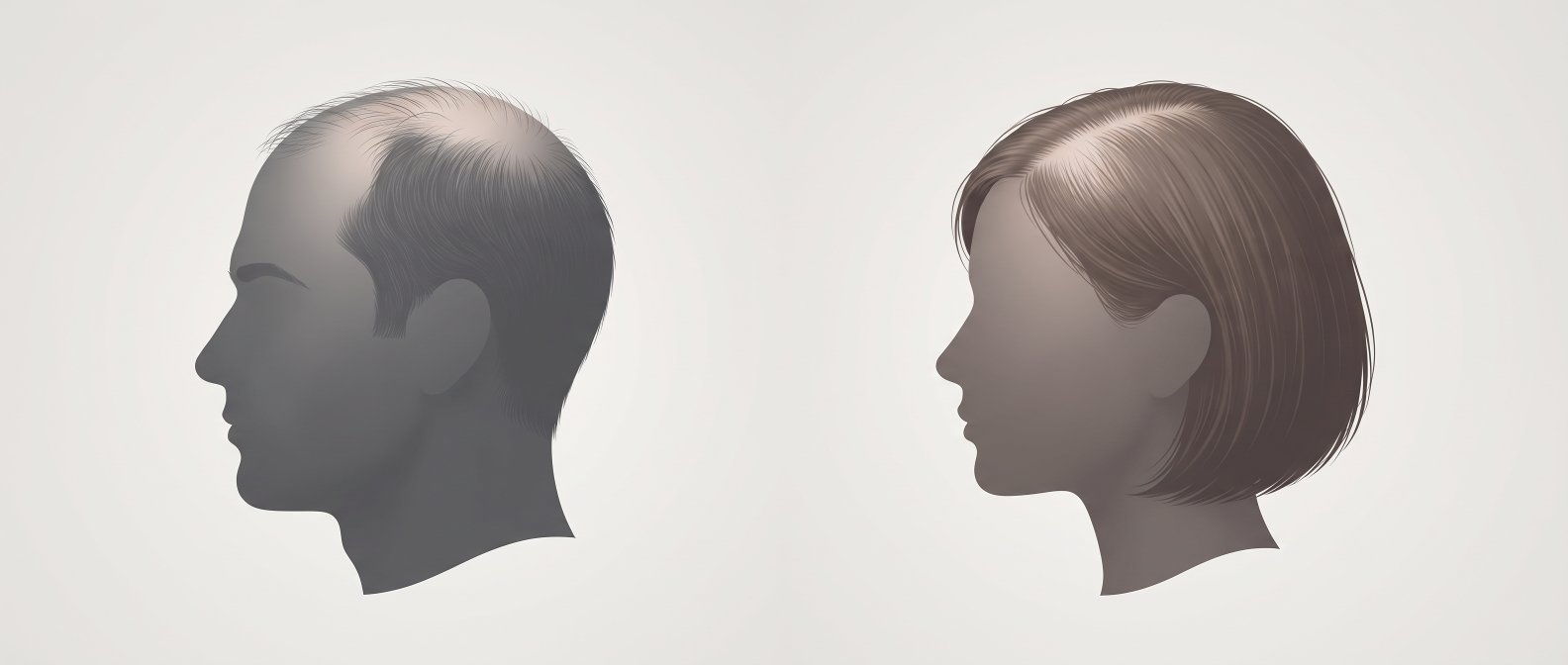 Alopécie masculine (Norwood) et féminine (Ludwig) : différences