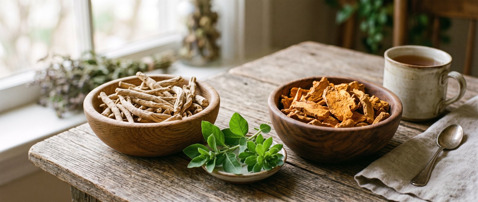 Plantes adaptogènes : ashwagandha et rhodiola contre le stress chronique