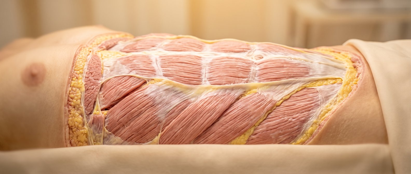 Les couches musculaires et le tissu conjonctif de la paroi abdominale