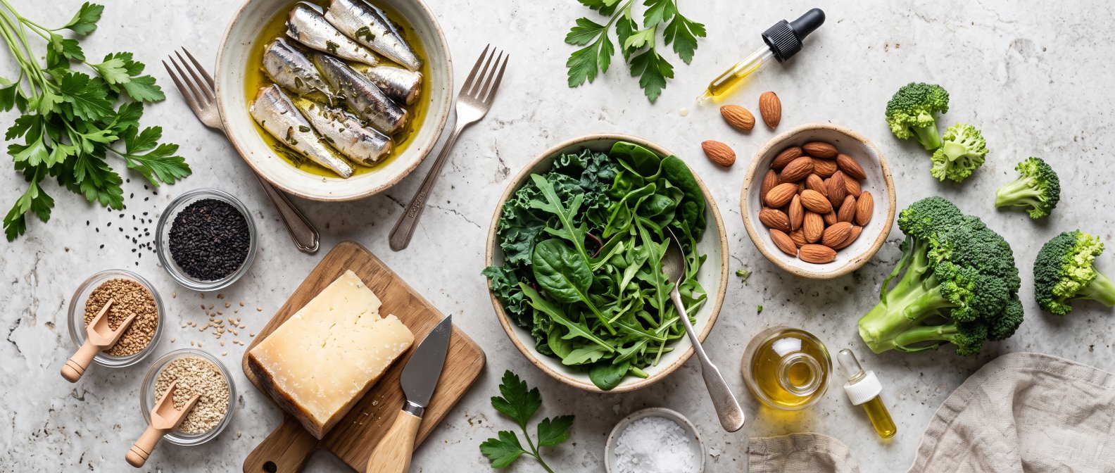 Aliments riches en calcium et minéraux pour la densité osseuse