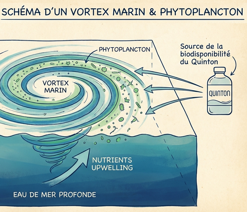 Vortex marin et chaine trophique planctonique.