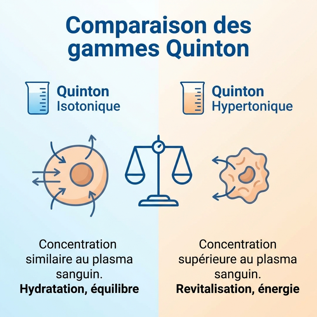 Comparaison des gammes Quinton.
