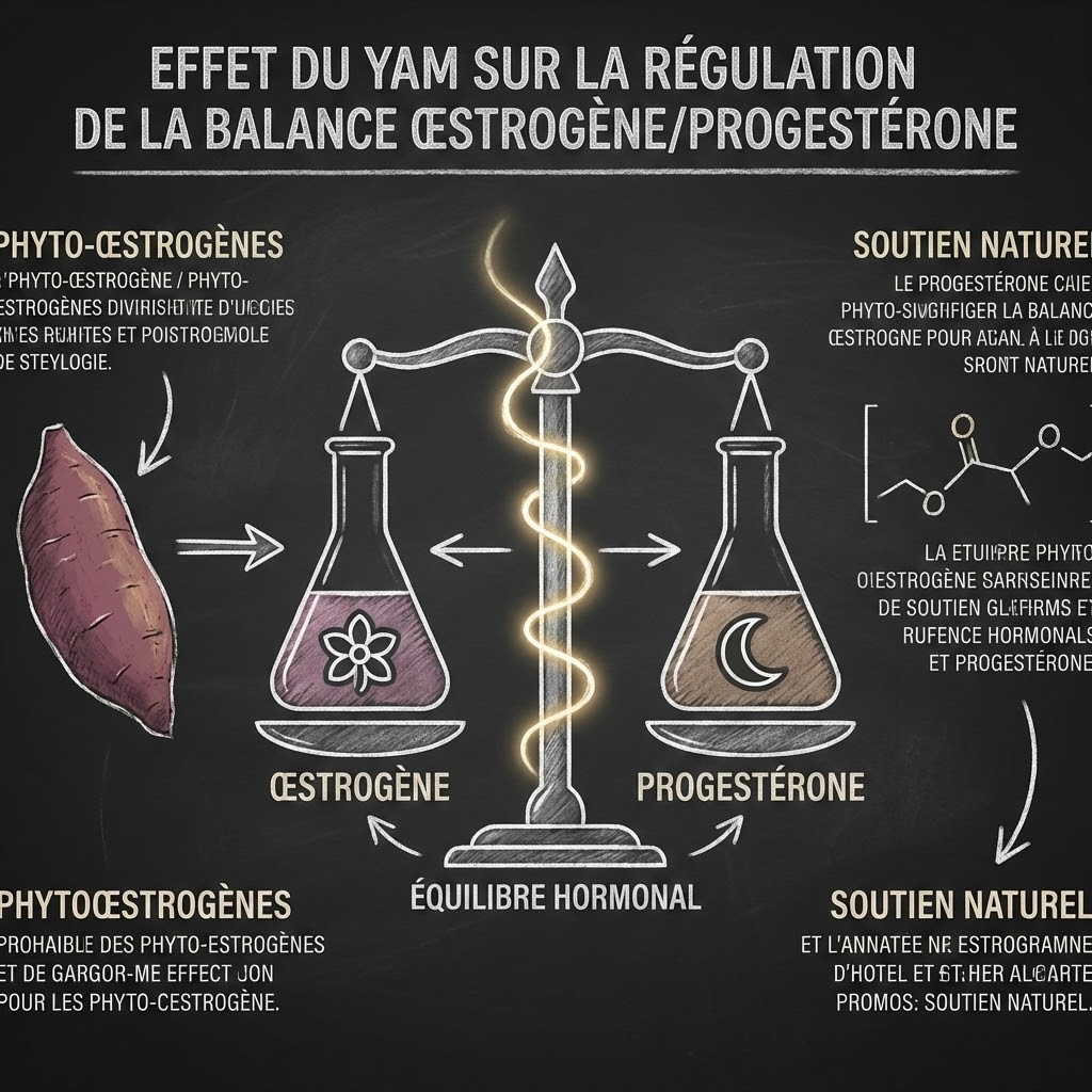 Structure moléculaire de la diosgénine présente dans le Yam.