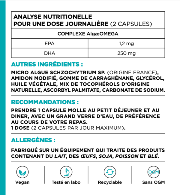 AlgaeMEGA Omega3 60 caps Hexacube Sport Hexa3