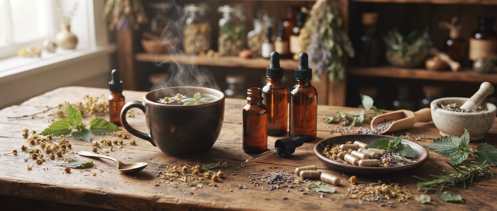 Preparations a base de plantes tisane gelules teintures