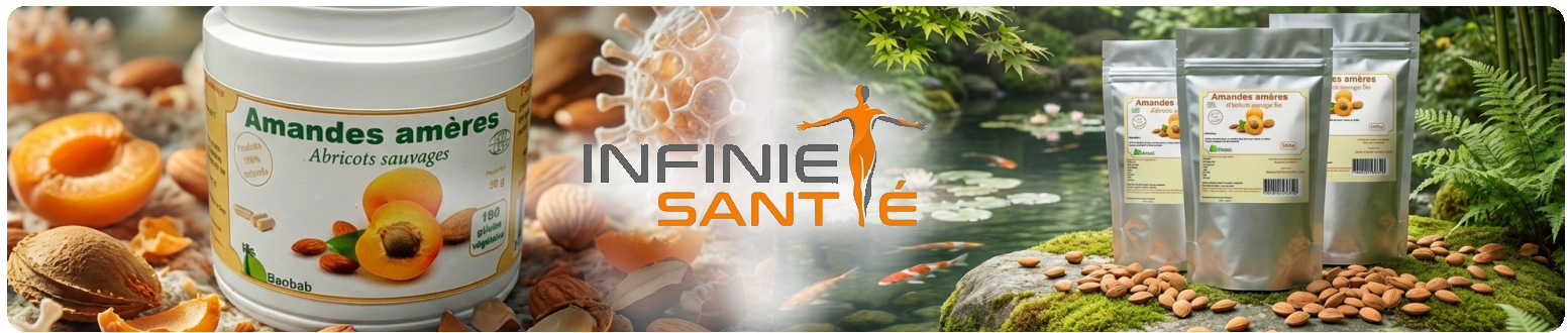 Sachet d'amandes d'abricots sauvages amères séchées naturellement poudre et gélules