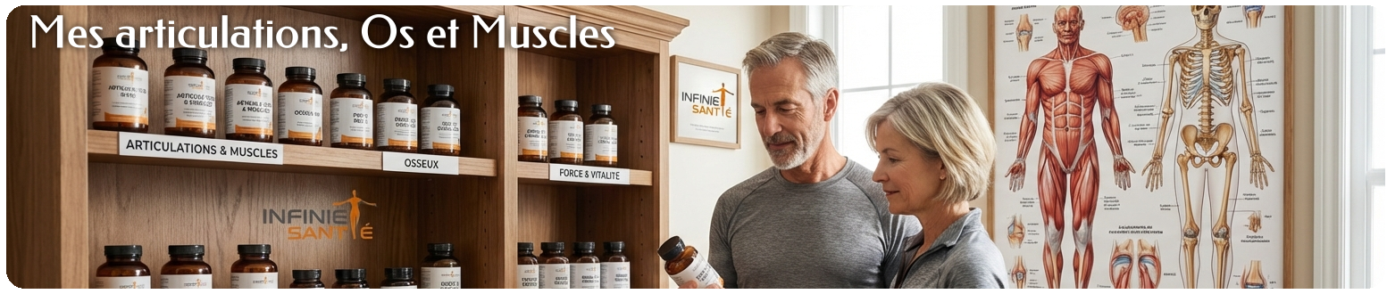 Compléments alimentaires naturels pour la souplesse et le confort des articulations, os et muscles - Infinie Santé