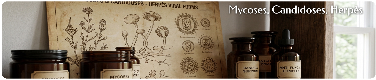 Soins naturels contre les mycoses et herpès, extrait de pépins de pamplemousse, huile essentielle d'origan et compléments antifongiques