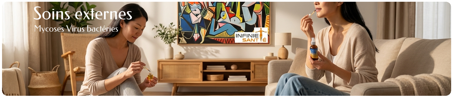 Produits d'hygiène et de soin antibactériens, antifongiques et antiviraux pour la peau