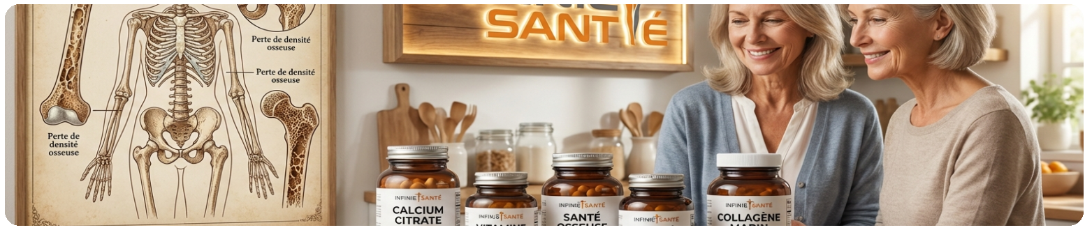Compléments alimentaires naturels pour la densité osseuse et la prévention de l'ostéoporose - Infinie Santé