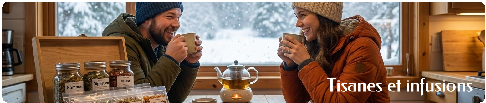 Assortiment de tisanes bio et infusions de plantes médicinales pour la santé