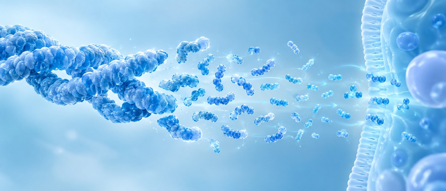 Collagène hydrolysé en petits peptides pour une meilleure assimilation