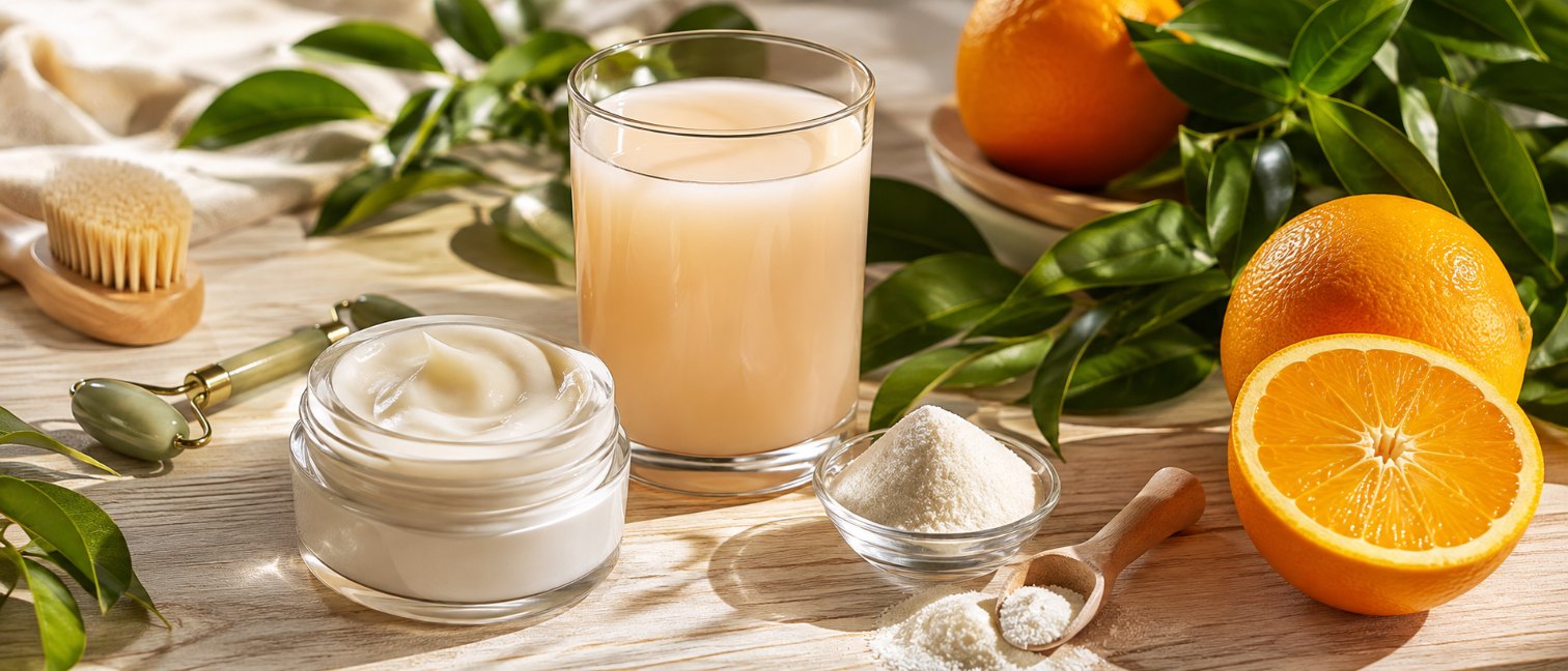 Utiliser la crème pour l'hydratation de surface et la cure pour l'apport interne
