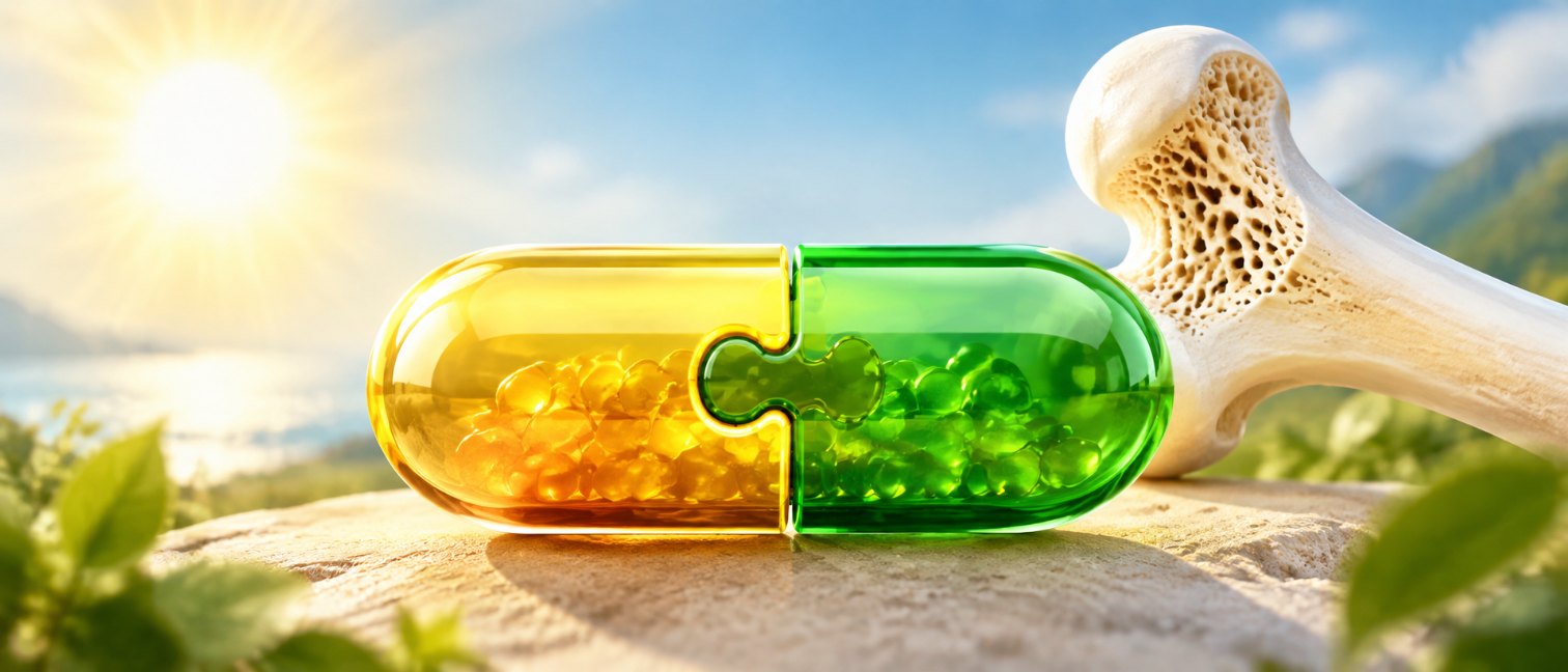 Synergie entre vitamine D3 et K2 pour le calcium et les os