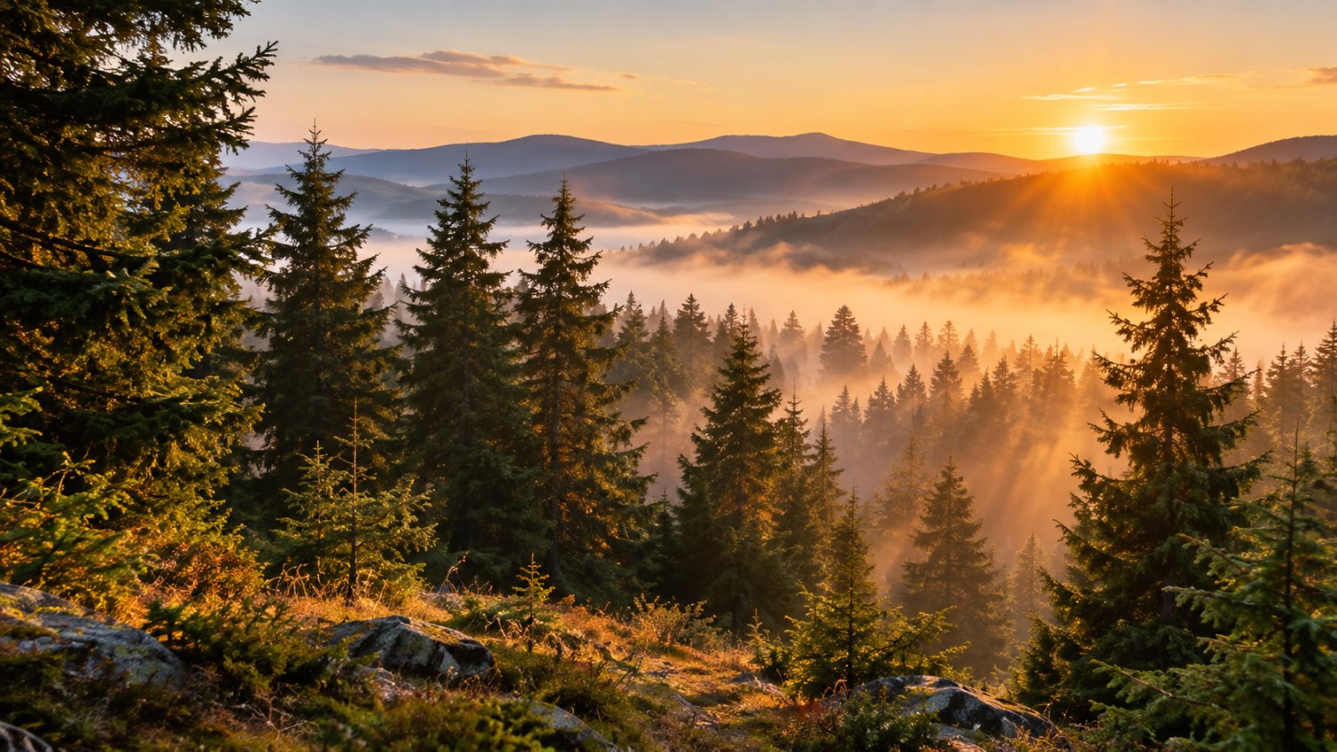 Forêt de sapins des monts du Forez