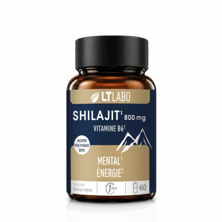 SHILAJIT 800 mg + Vitamine B6 LT Labo, en gélules