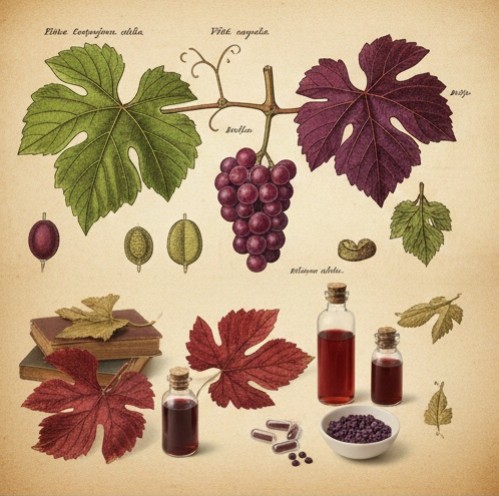 Vigne Rouge (Vitis vinifera) : Bienfaits, Origine et Usage