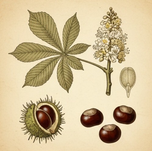 Marron d'Inde (Aesculus hippocastanum) : Bienfaits
